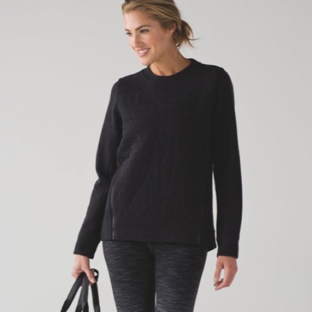 Lululemon Fleece Be True Crew sweatshirt sweater 
Black